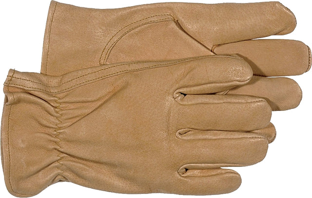Boss B83071-XL Gloves, Men's, XL, 8-3/8 to 8-3/4 in L, Keystone Thumb, Elastic Cuff, Pigskin Leather, White
