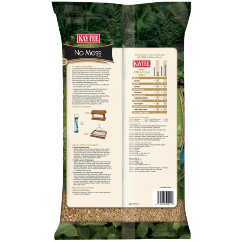 Kaytee No Mess Songbird Hulled Sunflower Seed Wild Bird Food 10 lb, Pack of 4