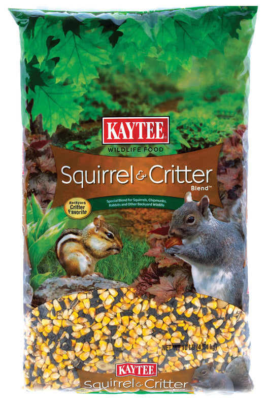 Kaytee Squirrel & Critter Assorted Species Corn Squirrel and Critter Food 10 lb, Pack of 4
