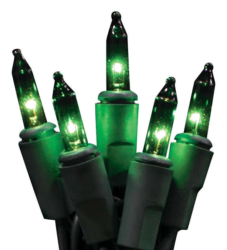 Holiday Bright Lights 201004MBX Light Set, 100-Lamp, Incandescent Lamp, Green Lamp, 46 ft L