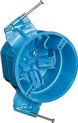 Carlon BH525A-UPC Ceiling Box, Bracket Mounting, 4 in W, 4 in D, 3 in H, 1-Gang, PVC, Blue