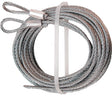 Prime-Line GD 52100 Aircraft Cable, 1/8 in Dia, 12 ft L, 2155 lb Working Load, Carbon Steel, Galvanized