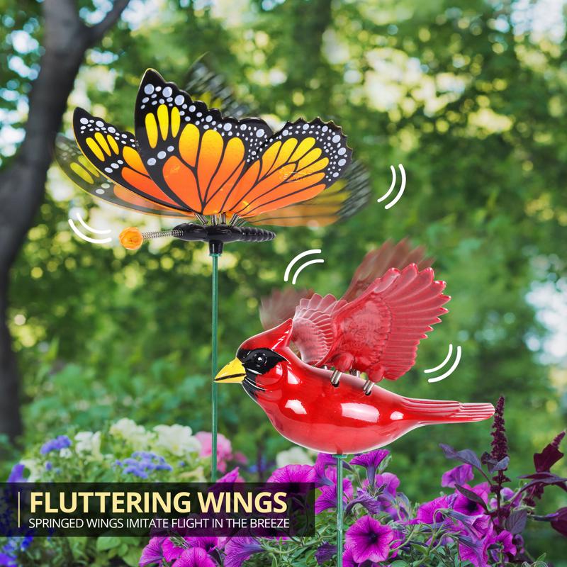 Exhart WindyWings Assorted Plastic 16 in. H X 4 in. W Planter Stake, Pack of 24