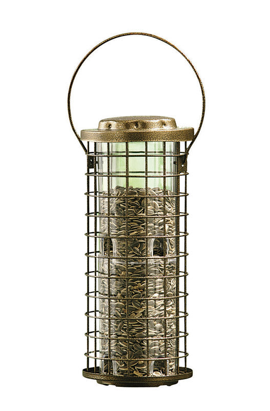 Perky-Pet Squirrel Stumper Wild Bird 3 lb Metal/Plastic Twist-Lock Lid Bird Feeder 8 ports, Pack of 2
