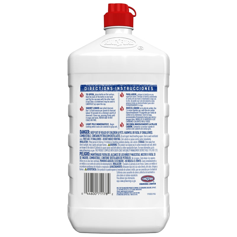 Kingsford Charcoal Lighter Fluid 64 oz, Pack of 6