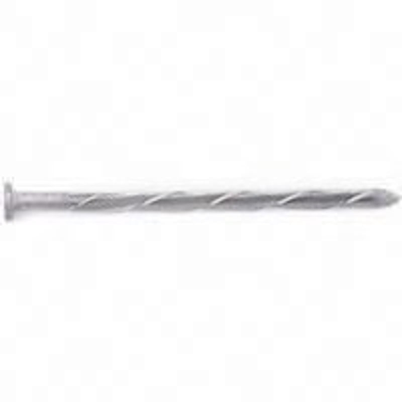 National Nail 00004152 Siding Nail, 8d, 2-1/2 in L, Steel, Galvanized, Flat Head, Round, Spiral Shank, 50 lb