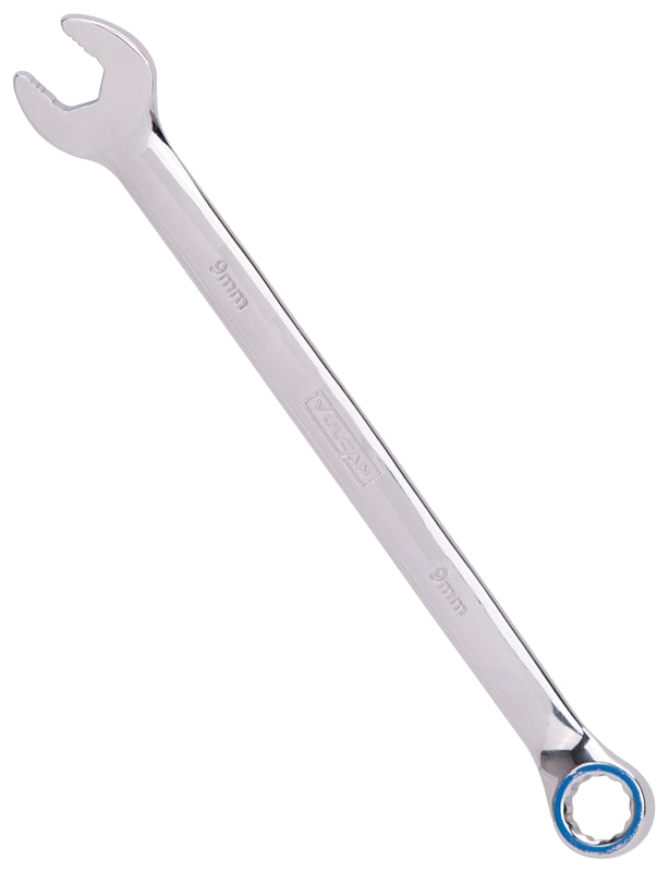 Vulcan MT6547905 Combination Wrench, Metric, 9 mm Head, Chrome Vanadium Steel, Silver