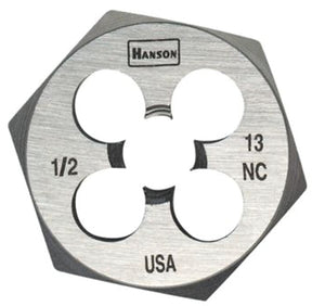 Irwin Hanson 9444 Machine Screw Die, 1/2-13 Thread, UNC Thread, Right Hand Thread, HCS
