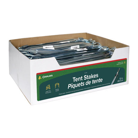 Coghlan's Silver Tent Stakes 0.25 in. W X 12 in. L 1 pk, Pack of 50
