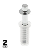 Prime-Line N 6700 Door Pivot, 3/8 in Dia Base, 1 in H Base, Plastic