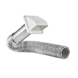 Lambro 1373W Wall Hood Vent Kit, Plastic, White, Includes: (1) 4 x 11 in Aluminum Snap Lock Tail Pipe, 10/PK