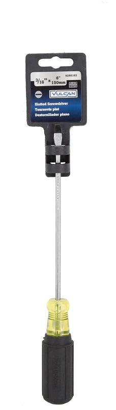 Vulcan MP-SD04 Screwdriver, 3/16 in Drive, Slotted Drive, 9-5/8 in OAL, 6 in L Shank, PVC/Rubber Handle