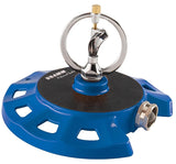 Dramm 15075 Spinning Sprinkler, Blue, 1100 sq-ft, Pop-Up Nozzle Trajectory, Spray Nozzle, Aluminum/Plastic/Zinc