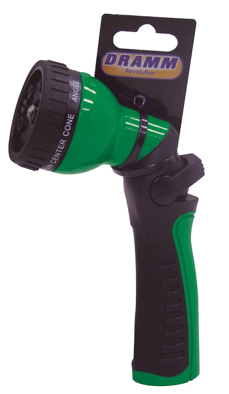 Dramm 24504 9-Pattern Hose Nozzle, TPE/Zinc, Green