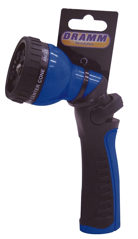 Dramm 24505 9-Pattern Hose Nozzle, TPE/Zinc, Blue