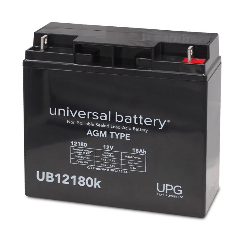 Universal Power Group UB12180 18 Ah 12 V Lead Acid Battery, Pack of 2
