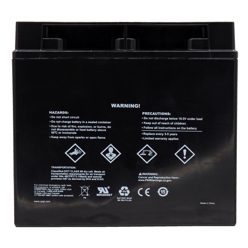 Universal Power Group UB12180 18 Ah 12 V Lead Acid Battery, Pack of 2