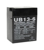Universal Power Group UB13-6 13 Ah 6 V Lead Acid Battery, Pack of 2