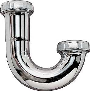 Plumb Pak PP20201 J-Bend, 1-1/4 in, Slip Joint, 22 ga Thick Wall, Brass