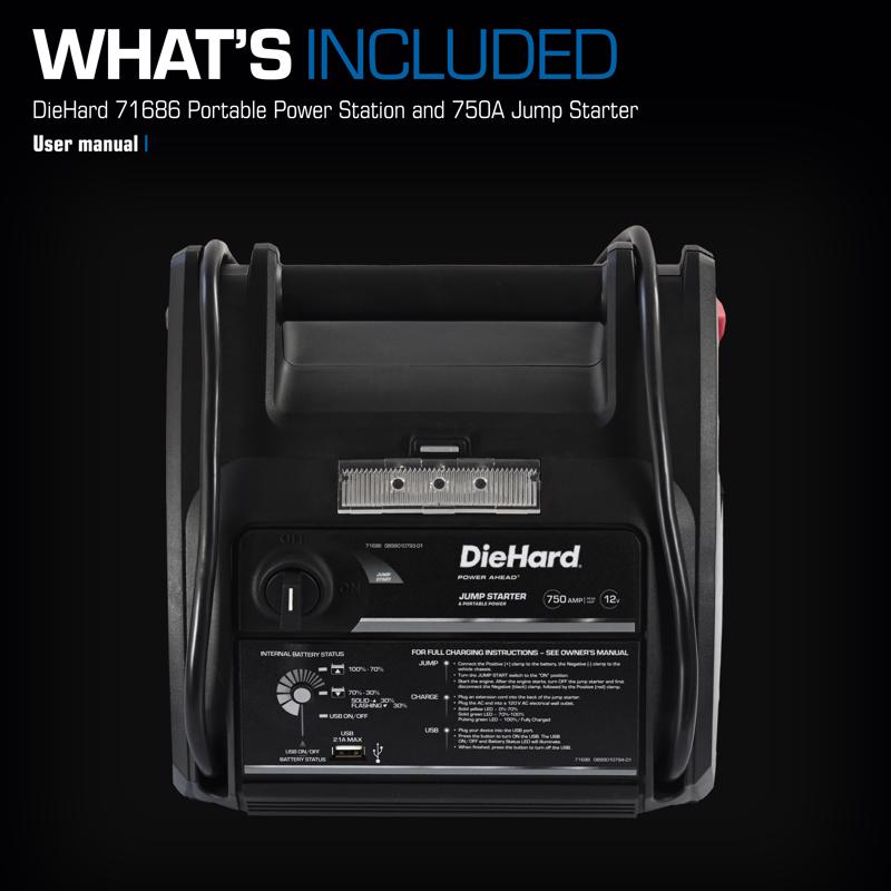 DieHard Automatic 12 V 750 amps Battery Jump Starter