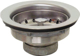 Plumb Pak PP20208 Basket Strainer, Stainless Steel, Chrome, For: 3-1/2 in Dia Opening Kitchen Sink
