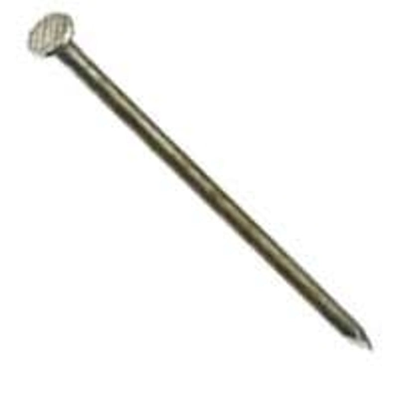 ProFIT 0054282 Finishing Nail, 12 in L, Carbon Steel, Hot-Dipped Galvanized, Flat Head, Round Shank, 50 lb