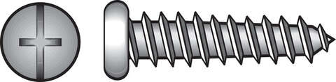 HILLMAN No. 6 X 1/2 in. L Phillips/Slotted Pan Head Sheet Metal Screws 100 pk