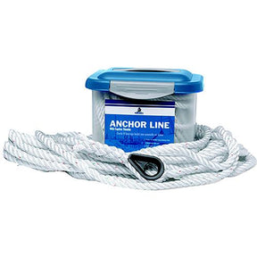Samson Pro-Set-3 Nylon Anchor Line, White With Red and Green Tracers