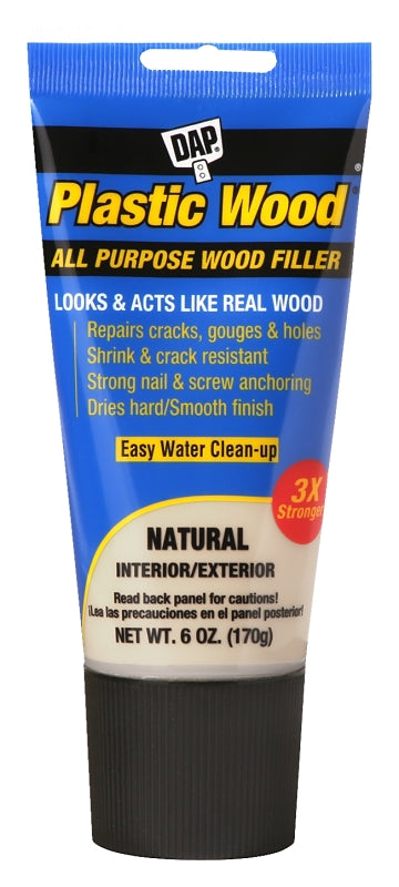 Plastic Wood 7079800581 Wood Filler, Paste, Natural, 6 oz Tube