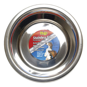 HiLo Silver Plain Stainless Steel 1 qt Pet Dish For Dogs