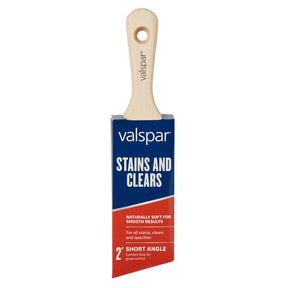 Valspar Stains and Clears Series 882567350 Stain Paint Brush, 2 in W, Angle Brush, Polyester Bristle