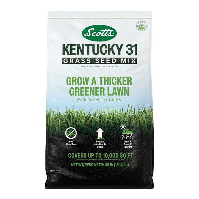 Scotts 18316 Grass Seed Mix, Kentucky 31, 40 lb Bag