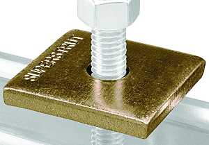 SuperStrut 200 Series ZAB2413/8-10 Square Conduit Washer, Stainless Steel, Galvanized, Gold