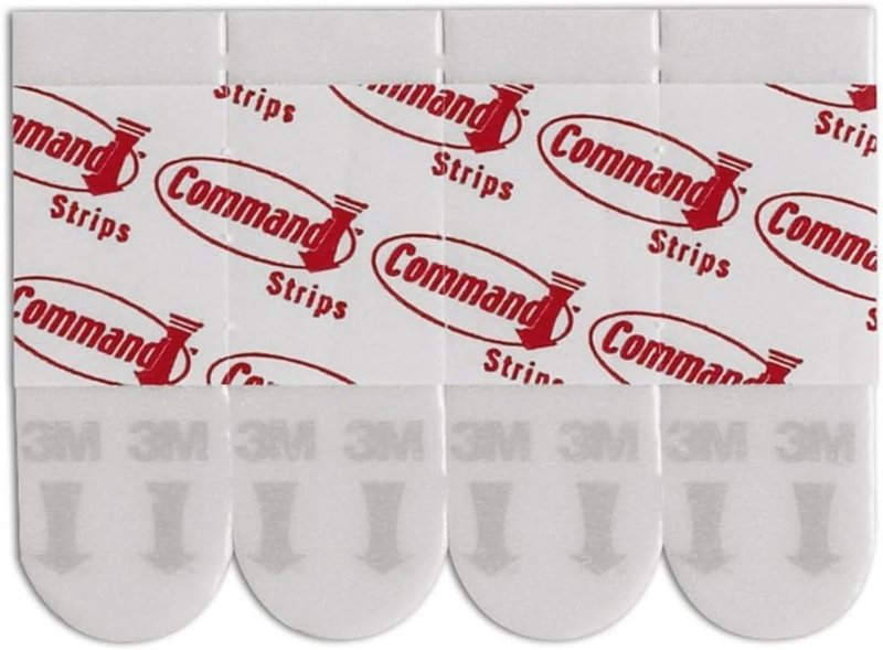 Command 17024-48ES Small Poster Strip, Foam Backing, White, 1 lb