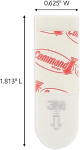 Command 17024-136ES Small Poster Strip, 5/8 in W, 1.813 in L, Foam Backing, White, 1 lb