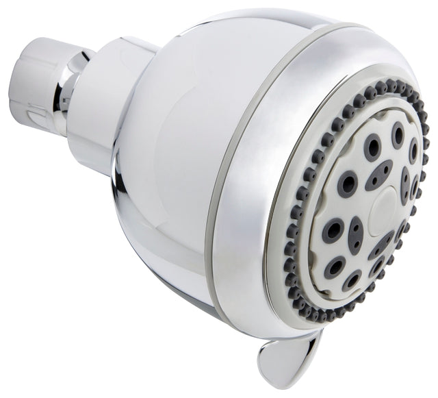 Stylewise K701CP Shower Head, Round, 1.8 gpm, 5 -Spray Function, Polished Chrome, 3.35 in Dia