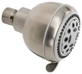 Plumb Pak K701BN Shower Head, Round, 1.8 gpm, 5-Spray Function, Brushed Nickel, 3.35 in Dia