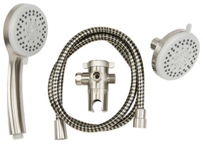 Stylewise K751BN Shower Head Kit, 1.8 gpm, 5 -Spray Function, Brushed Nickel, 60 in L Hose