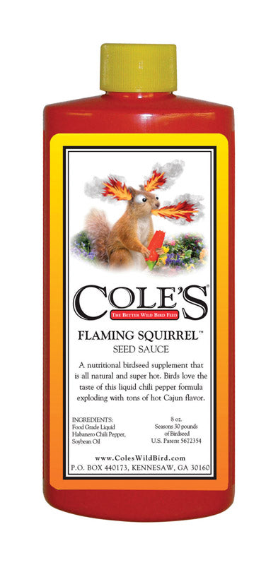 Cole's Flaming Squirrel Assorted Species Soybean Oil Seed Sauce 8 oz, Pack of 12
