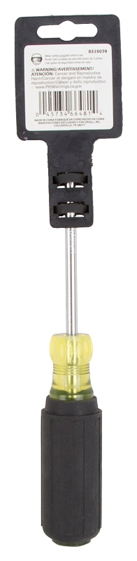 Vulcan MP-SD05 Screwdriver, 1/4 in Drive, Slotted Drive, 8-1/4 in OAL, 4 in L Shank, Plastic/Rubber Handle