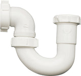 Plumb Pak PP951PVC S-Trap, 1-1/2 in, IPS, Plastic, White, SCH 40 Schedule
