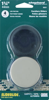 Shepherd Hardware 9221 Furniture Cup, Round, 1-3/4 in Dimensions, Polyethylene, Black, 4/PK