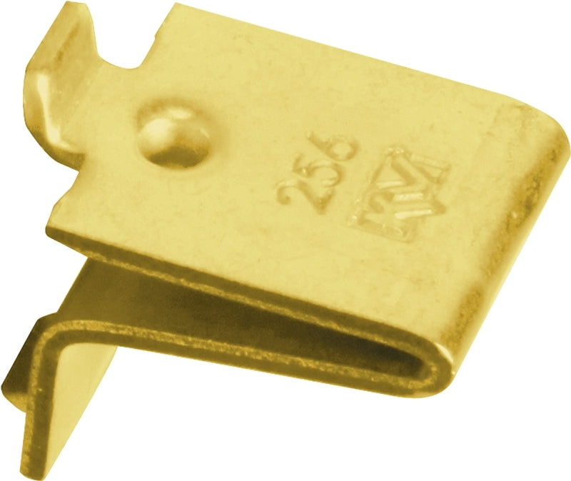 Knape & Vogt 256P BR Pilaster Shelf Support Clip, Adjustable, Brass, Steel, Mortise