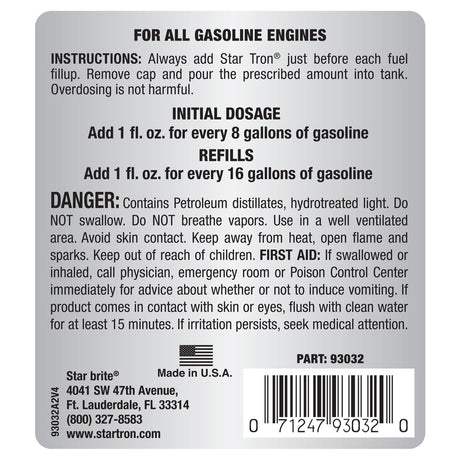 Star brite Star Tron Gasoline Fuel Treatment 32 oz