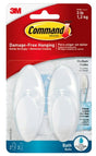 Command BATH18-ES Bath Hook, Plastic, Frosted