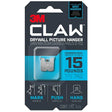 3M CLAW 3PH15M-1ES Drywall Picture Hanger, 15 lb, Steel, Push-In, 1/PK, Pack of 4