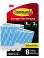 Command 17615AWB-8ESF Adhesive Strip Assortment, 1/32 in Thick, Foam Backing