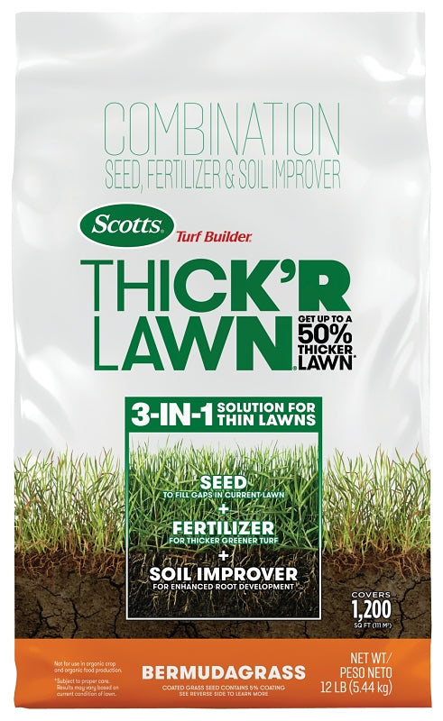 Scotts 30177 Thick'R Lawn Bermuda Grass Seed, 12 lb Bag