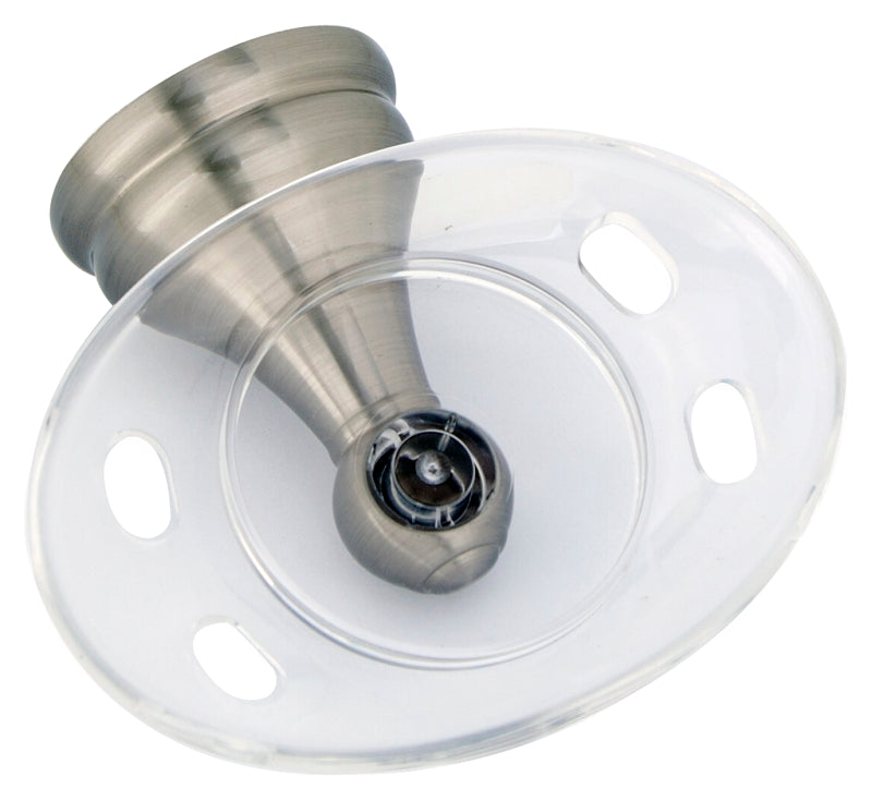 Boston Harbor L5057P-13B-10-3L Toothbrush/Tumbler Holder, Acrylic/Zinc, Brushed Nickel, Wall