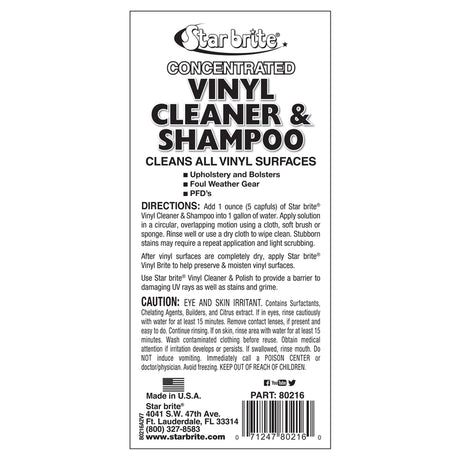 Star brite Vinyl Cleaner/Restorer Liquid 16 oz